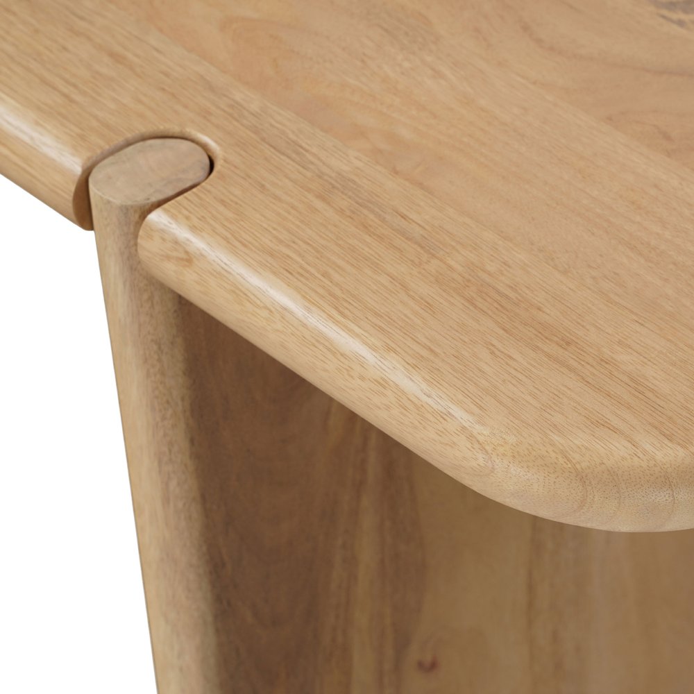 52" Natural Solid Wood Solid Console Table