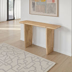52" Natural Solid Wood Solid Console Table