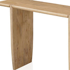 52" Natural Solid Wood Solid Console Table