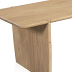80" Natural Wood Double Pedestal Base Dining Table