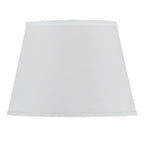White Faux Silk Plain Drum Lamp Shade