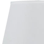 White Faux Silk Plain Drum Lamp Shade