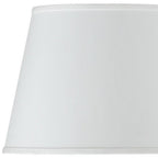 White Faux Silk Plain Drum Lamp Shade