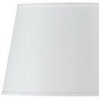 White Faux Silk Plain Drum Lamp Shade