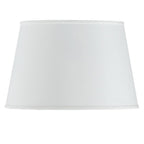 White Faux Silk Plain Drum Lamp Shade
