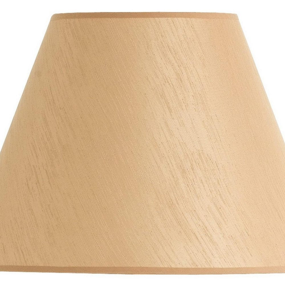 Golden Brown Linen Plain Empire Lamp Shade