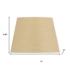 Tan Linen Plain Drum Lamp Shade