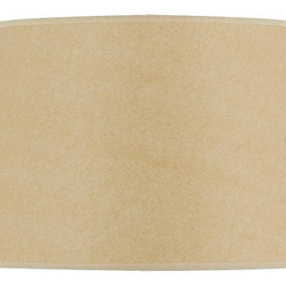 Tan Linen Plain Drum Lamp Shade