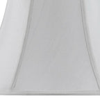 White Linen Piped Bell Lamp Shade