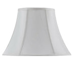 White Linen Piped Bell Lamp Shade