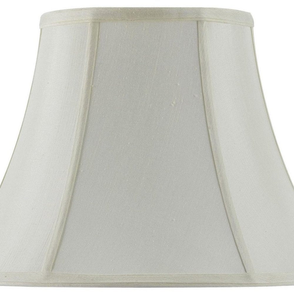 Eggshell Linen Piped Bell Lamp Shade
