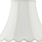 Eggshell Linen Piped Bell Lamp Shade
