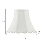 Eggshell Linen Piped Bell Lamp Shade