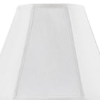 White Linen Piped Empire Lamp Shade