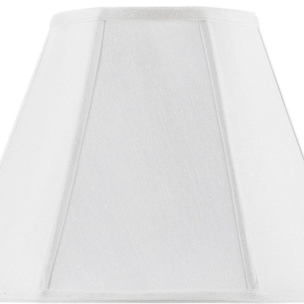 White Linen Piped Empire Lamp Shade