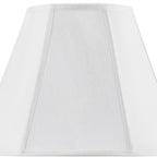White Linen Piped Empire Lamp Shade