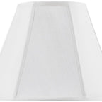White Linen Piped Empire Lamp Shade