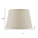 Light Brown Burlap Plain Drum Lamp Shade