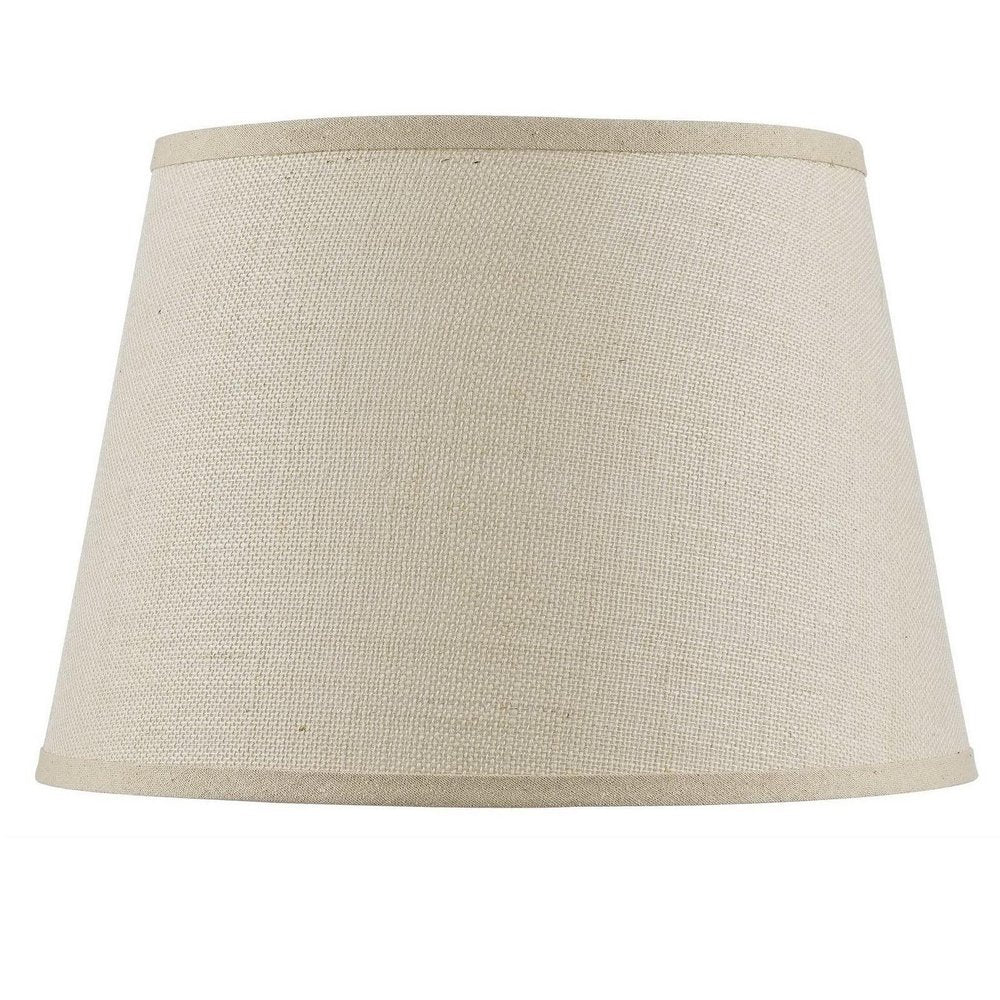 Light Brown Burlap Plain Drum Lamp Shade