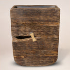 Brown Wood Pot Planter