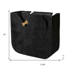 Black Wood Square Pot Planter