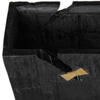 Black Wood Square Pot Planter