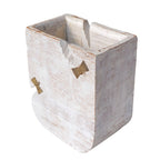 White Wood Pot Planter