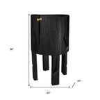 Black Wood Pot Planter