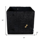 Black Wood Square Pot Planter