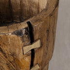 Brown Wood Pot Planter