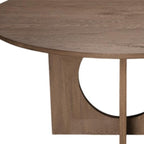 60" Natural Solid Wood Pedestal Base Round Top Dining Table