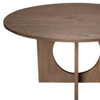 60" Natural Solid Wood Pedestal Base Round Top Dining Table