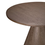 48" Natural Solid Wood Pedestal Base Round Top Dining Table
