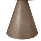 48" Natural Solid Wood Pedestal Base Round Top Dining Table