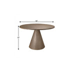 48" Natural Solid Wood Pedestal Base Round Top Dining Table