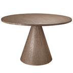 48" Natural Solid Wood Pedestal Base Round Top Dining Table