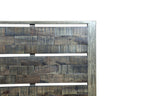 Dark Brown Slat Back Solid Wood King Bed Frame