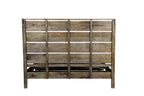 Dark Brown Slat Back Solid Wood King Bed Frame