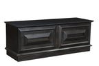52" Dark Brown Solid Wood Ottoman With Storage