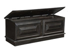 52" Dark Brown Solid Wood Ottoman With Storage
