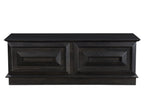 52" Dark Brown Solid Wood Ottoman With Storage