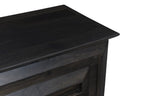 52" Dark Brown Solid Wood Ottoman With Storage