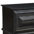 52" Dark Brown Solid Wood Ottoman With Storage