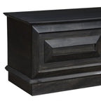 52" Dark Brown Solid Wood Ottoman With Storage