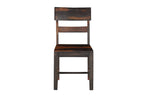 Seven Piece Brown Solid Wood Dining Set with Six Chairs