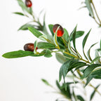 84" Green Olive Artificial Tree in a Black Pot