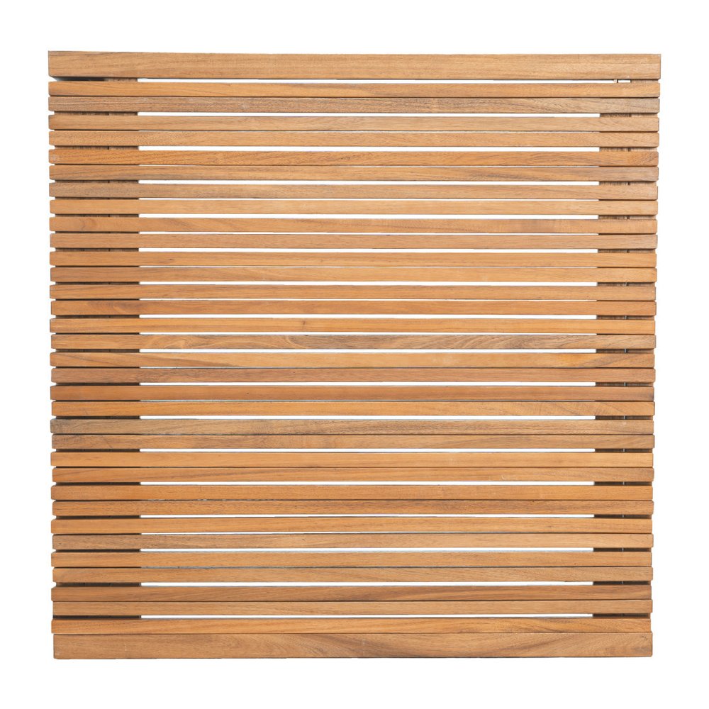 60" Natural Solid Wood Extendable Outdoor Dining Table