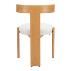 Beige And Natural Olefin And Aluminum Open Back Dining Side Chair