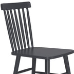 Set of Two Black Aluminum Slat Back Dining Side Chairs