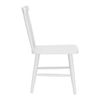 Set of Two Black Aluminum Slat Back Dining Side Chairs